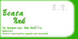 beata nak business card